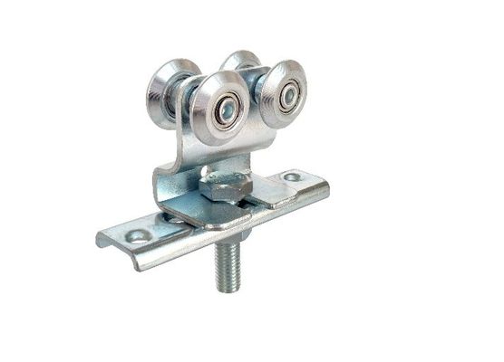 PUTIH ZINC 4 ROLLER PINTU gantung FITTING rel gantung SLIDING ROLLER PINTU gantung DENGAN BEND PLATE
