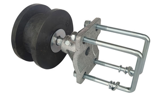 Black Nylon Cantilever Gate Wheels 2 &quot;3/8&quot; 4&quot; Chain Link Cantilever Gate Rollers Perangkat Keras Kit