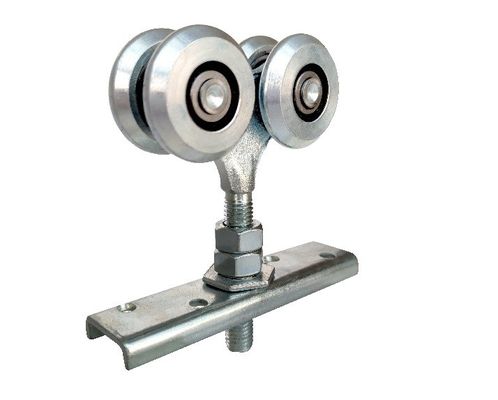 44mm 1,73 &quot;pintu geser gantung rol Besi Seng Putih Dengan Bantalan