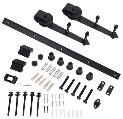 80kg Heavy Duty Sliding Closet Door Hardware Track Rail Kit Sistem 6.6ft Steel Arrow