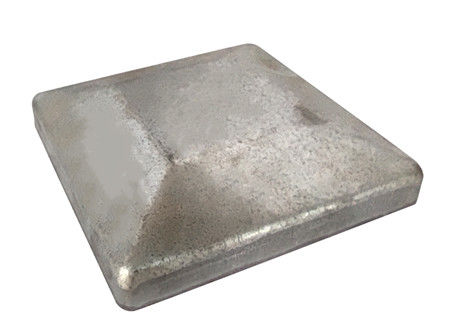 2 &quot;3&quot; Square Steel Post Cap Trapesium Taman Pagar Dekorasi Besi Logam Sliver