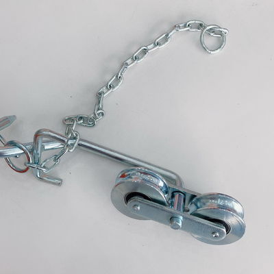 Sistem Roller Cableway Zinc Banana Putih Dengan Chain Heavy Duty Ball Bearing D64mm