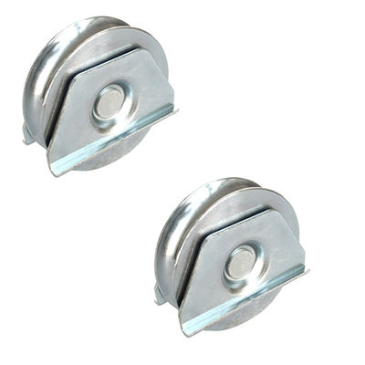 4in Automatic Gate Opener Wheels U Groove Steel Gate Roller Wheel Dengan Pelat Ganda Bulat