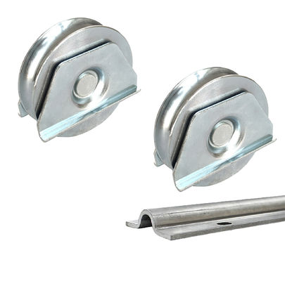 4in Automatic Gate Opener Wheels U Groove Steel Gate Roller Wheel Dengan Pelat Ganda Bulat