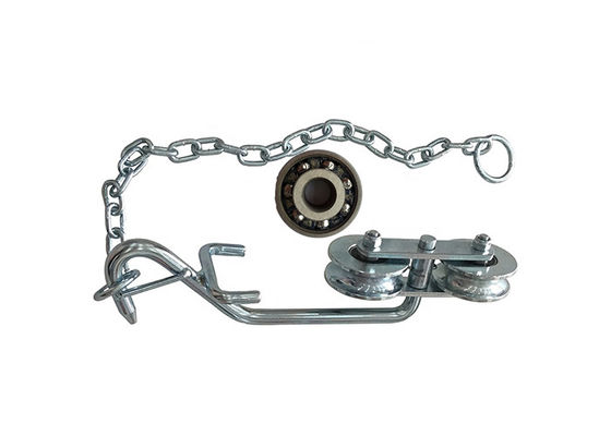 56mm-64mm Besi Baja Seng Perak Cableway Banana Farm Trolley Roller Pulley