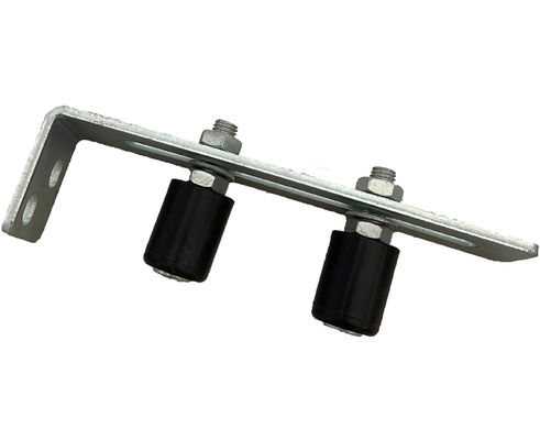 Adjustable Sliding Gate Upper Guide Bracket 40x30 Nylon Rollers White Zinc
