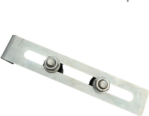 Adjustable Sliding Gate Upper Guide Bracket 40x30 Nylon Rollers White Zinc