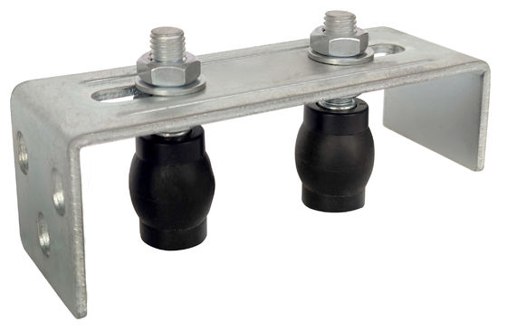 Dual Rollers Sliding Gate Guide Bracket L Posting Belakang Universal Heavy Duty Adjustable 64mm