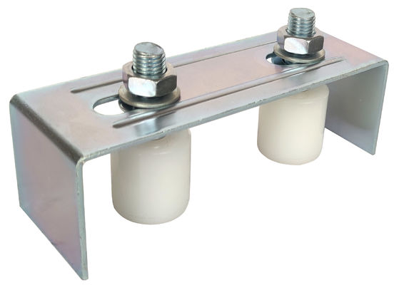 Dual Rollers Sliding Gate Guide Bracket L Posting Belakang Universal Heavy Duty Adjustable 64mm