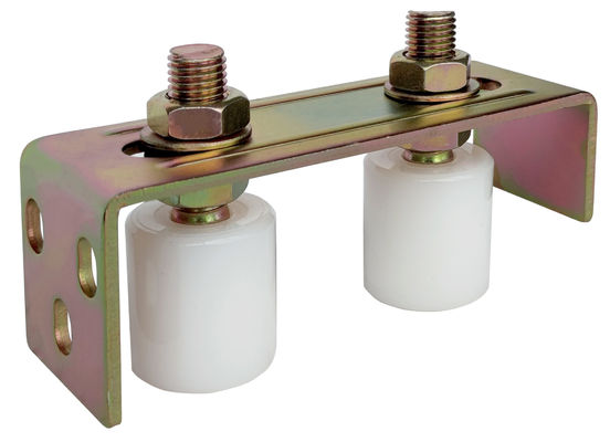 Dual Rollers Sliding Gate Guide Bracket L Posting Belakang Universal Heavy Duty Adjustable 64mm