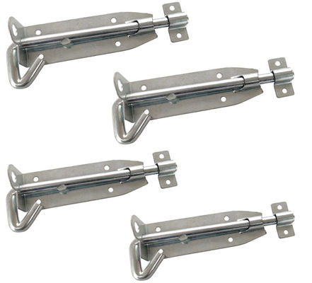 190mm Ss Sliding Door Bolt Zinc Silver Double Eye Pad Keamanan Tinggi