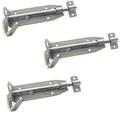 190mm Ss Sliding Door Bolt Zinc Silver Double Eye Pad Keamanan Tinggi