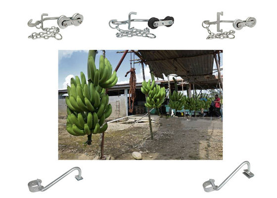 150kg-220KG Banana Hooks Hanging Rollers Untuk Peralatan Transportasi Mudah