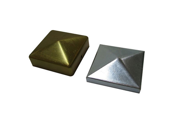 Besi 1&quot; 1 2&quot; 3&quot; Tutup Pagar Persegi 100 X 100mm 115mm 120mm Tanpa Lubang