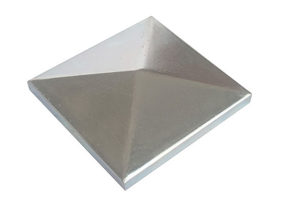 Besi 1&quot; 1 2&quot; 3&quot; Tutup Pagar Persegi 100 X 100mm 115mm 120mm Tanpa Lubang