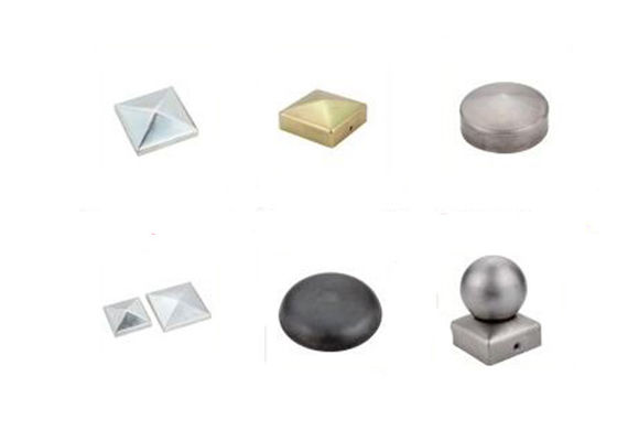 Besi 1&quot; 1 2&quot; 3&quot; Tutup Pagar Persegi 100 X 100mm 115mm 120mm Tanpa Lubang