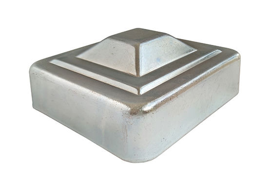 4 &quot;3&quot; Galvanized Fence Post Caps 75mm 100mm Square Galvanized Steel Post Cap