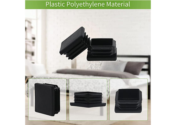 Tutup Pagar Persegi Panjang 75mm X 75mm 200x200 4x4 Nilon Plastik Hitam