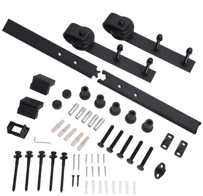 6.6FT Heavy Duty Bent Strap kit perangkat keras pintu gudang geser klasik