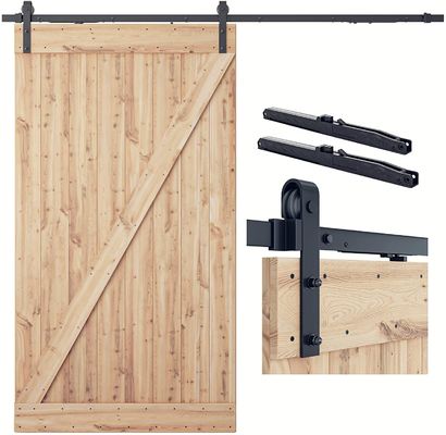 6.6FT Heavy Duty Bent Strap kit perangkat keras pintu gudang geser klasik