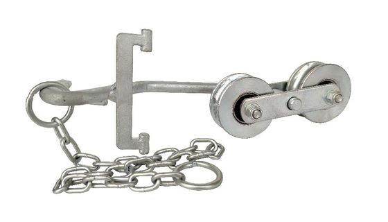 64mm Putih Zinc Banana Hanger Rollers Pulley Banana Farm Hanging System Accessories