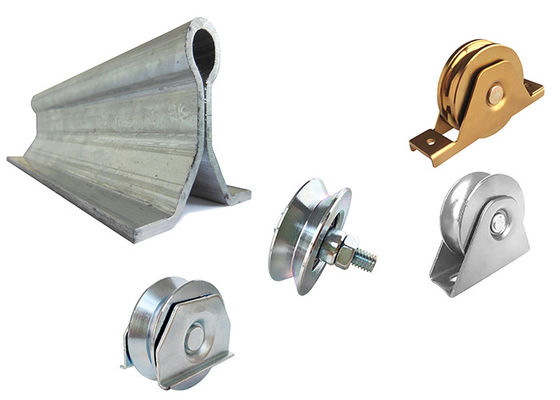 Metal Floor Bolt Down Sliding Gate Track Hardware Dan Roda Tertanam U Shape Groove