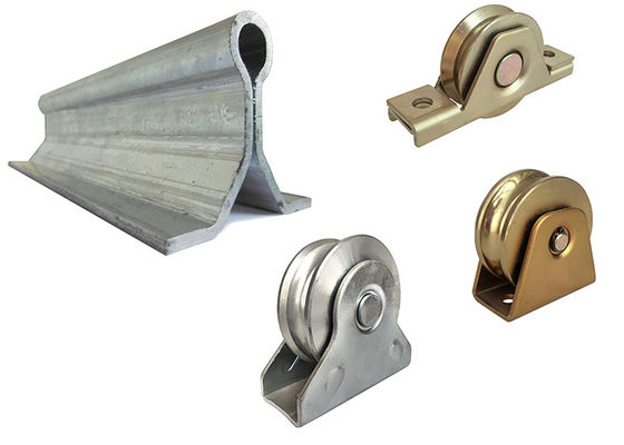 Metal Floor Bolt Down Sliding Gate Track Hardware Dan Roda Tertanam U Shape Groove