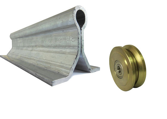 Metal Floor Bolt Down Sliding Gate Track Hardware Dan Roda Tertanam U Shape Groove