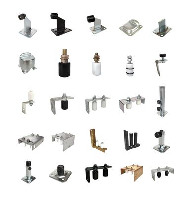 White Zinc Silver Welding Gate Stoppers Adjustable Floor Mounted