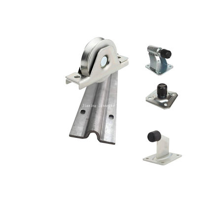 White Zinc Silver Welding Gate Stoppers Adjustable Floor Mounted