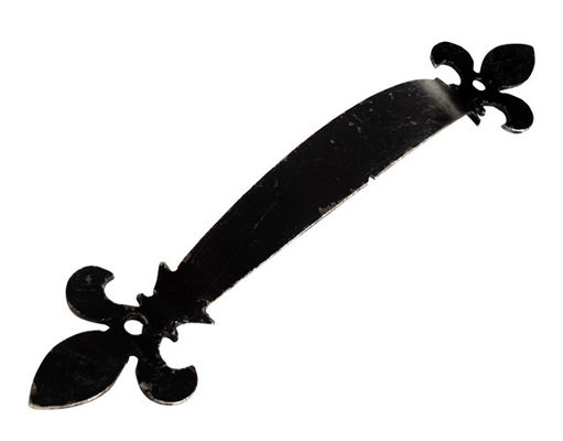 Pegangan Dekoratif Gerbang Baja Hitam Tarik 180mm 7 &quot;Untuk Gerbang Atau Pintu