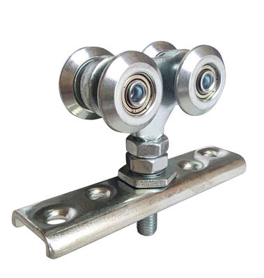 Seng Putih 4 Roda Sliding Hanging Door Rollers Steel Q235