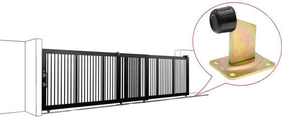 Silver Zinc Plated Adjustable Metal Gate Stopper Dengan Penyangga Karet