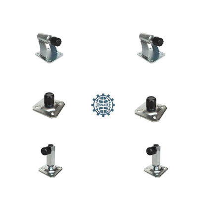 Silver Zinc Plated Adjustable Metal Gate Stopper Dengan Penyangga Karet