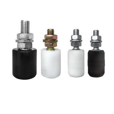Nylon Sliding Gate Guide Rollers Dengan Batang Berulir 40mmx150mm