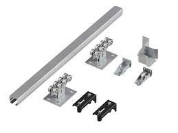 Aksesori Berlapis Seng Perak Cantilever Gate Stoppers Dengan Karet Hitam