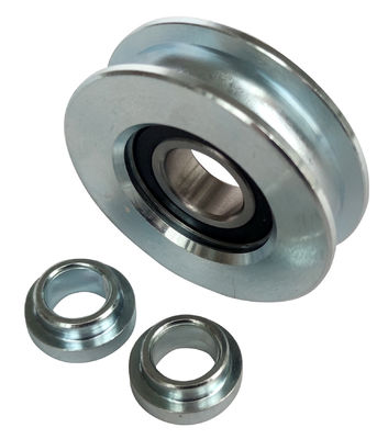 Q235 logam V Groove Sliding Gate Wheel Dengan Baut