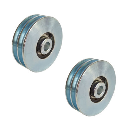 Steel Sliding Door Roller Alur Ganda Dengan Bantalan Tunggal 6204