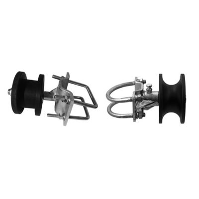 Pagar Pos Bulat Dan Persegi Hitam Nylon Roller 4 Inch Galvanis