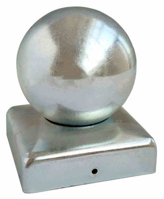 Topi Pagar Bola Bulat Baja Galvanis Putih 40, 50, 60, 70, 80, 100mm