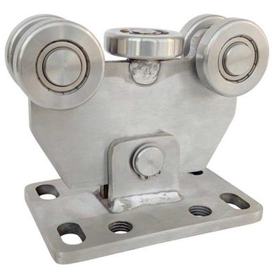 Stainless Steel 304 Dia 50mm Cantilever Gate Carriage 5 Roda Untuk Track 60X60