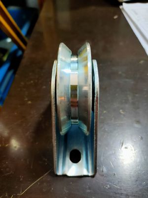 Roda Gerbang Geser Seng Putih / Kuning 2 &quot;Besi V Y U Groove