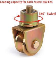 2 Inch 500kg Kapasitas Pintu Masuk Sliding Gate Wheel V Groove 360 ​​Derajat