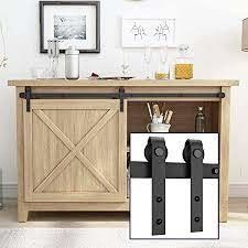 6 ft 8ft Black Design slider Geser halus Kit perangkat keras pintu gudang yang sangat tenang