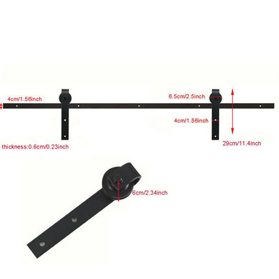 Slider desain hitam 8 kaki ultra-tenang Inovatif dalam opsi desainer, kit perangkat keras pintu gudang all-in-one
