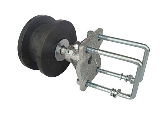 Zinc White Iron Cantilever Gate Nylon Roller Dengan Steel U Bracket